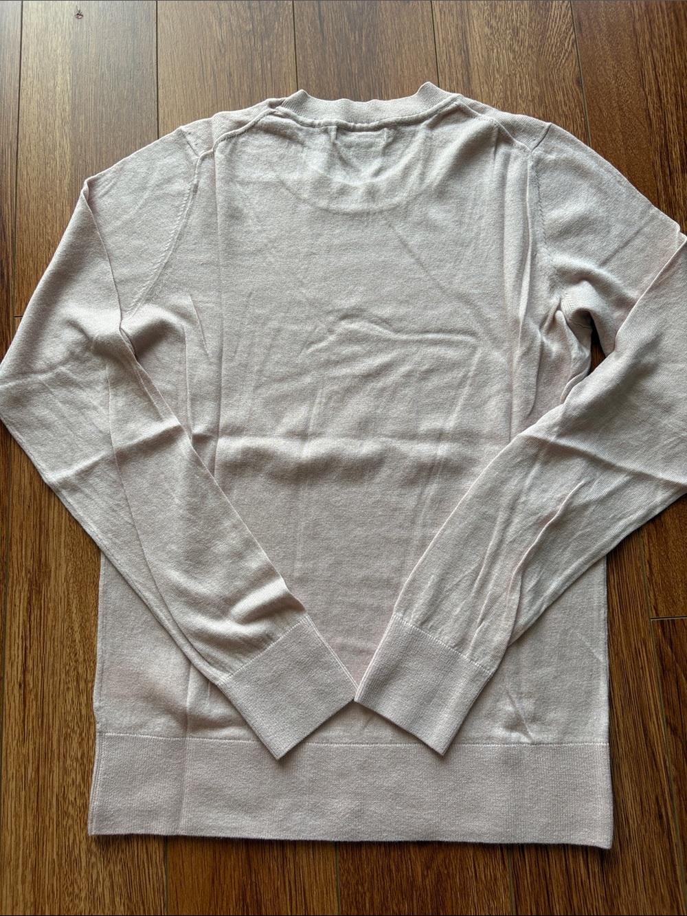 Quince Lightweight Cotton Cashmere Crew Sweater Sugar Stone (Pale Pink) Sm EUC - Picture 3 of 10